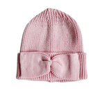 Powder Pink | Classic Bow Beanie | Milk & Baby