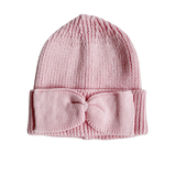 Powder Pink | Classic Bow Beanie | Milk & Baby