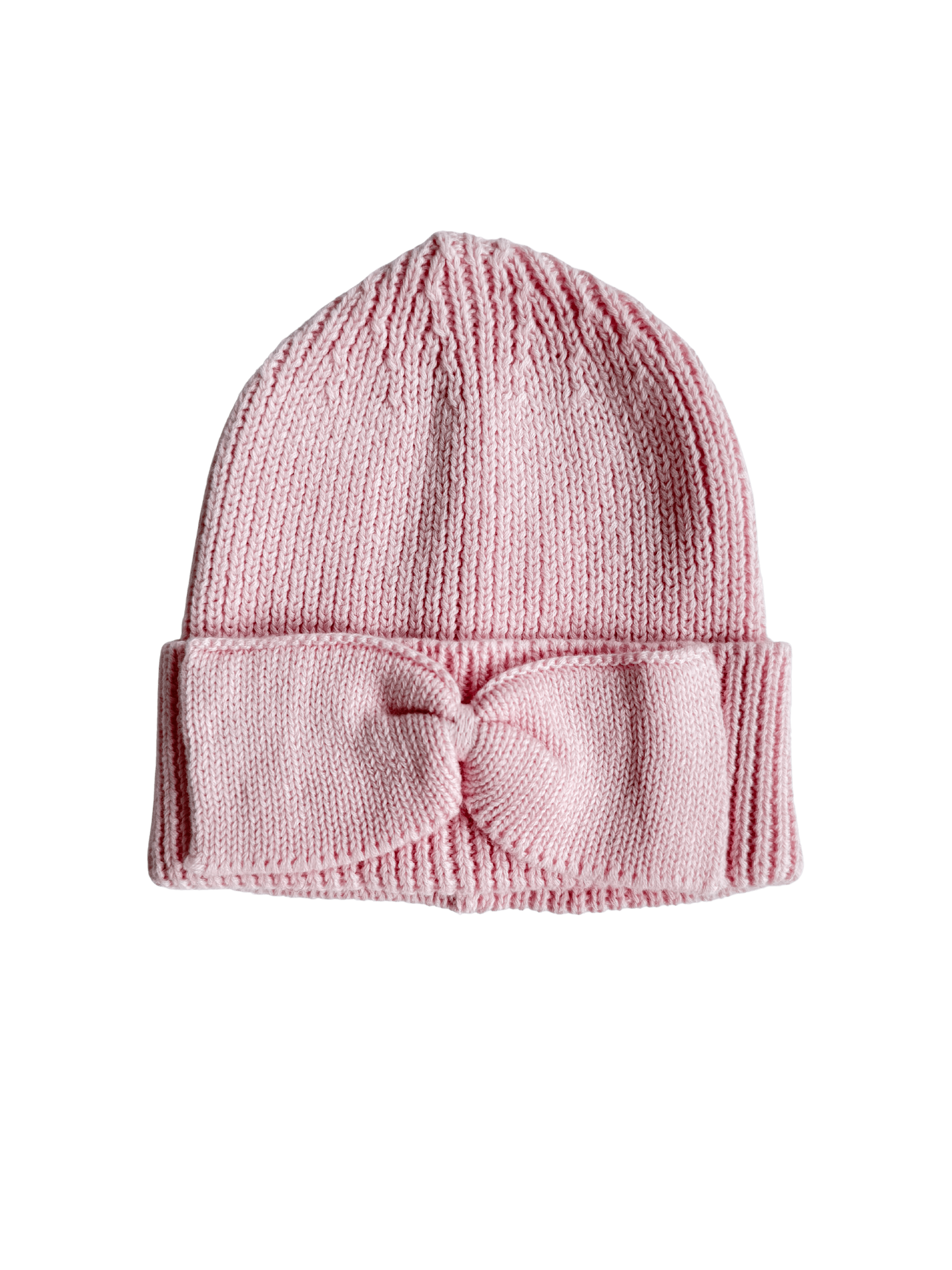 Powder Pink | Classic Bow Beanie | Milk & Baby