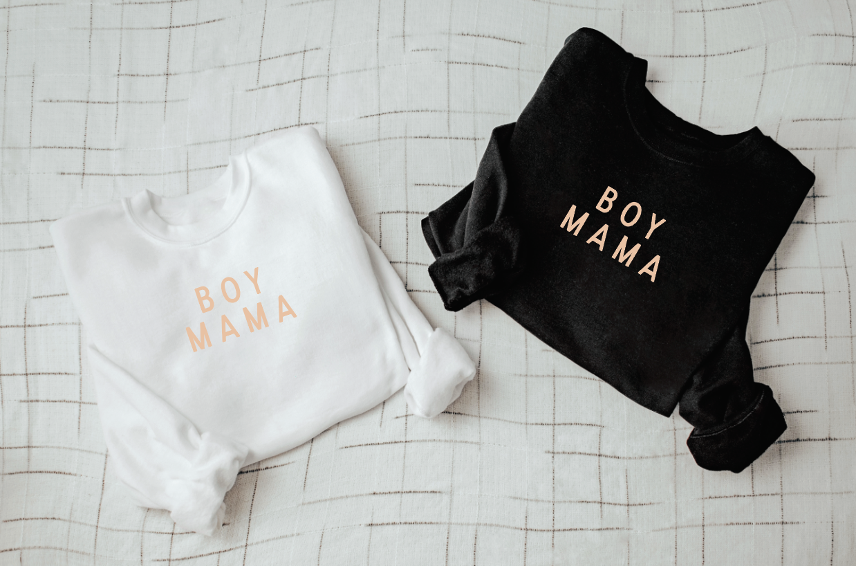 Boy Mama Simplistic Neutral Sweatshirt | Milk & Baby