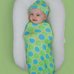 Neon Smiles Dream Swaddle &amp; Beanie | Milk & Baby
