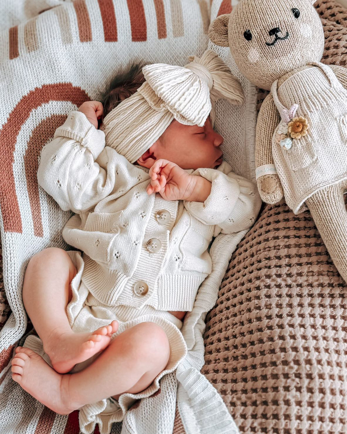 Luna + Luca Pointelle Cardigan - Cream | Milk & Baby