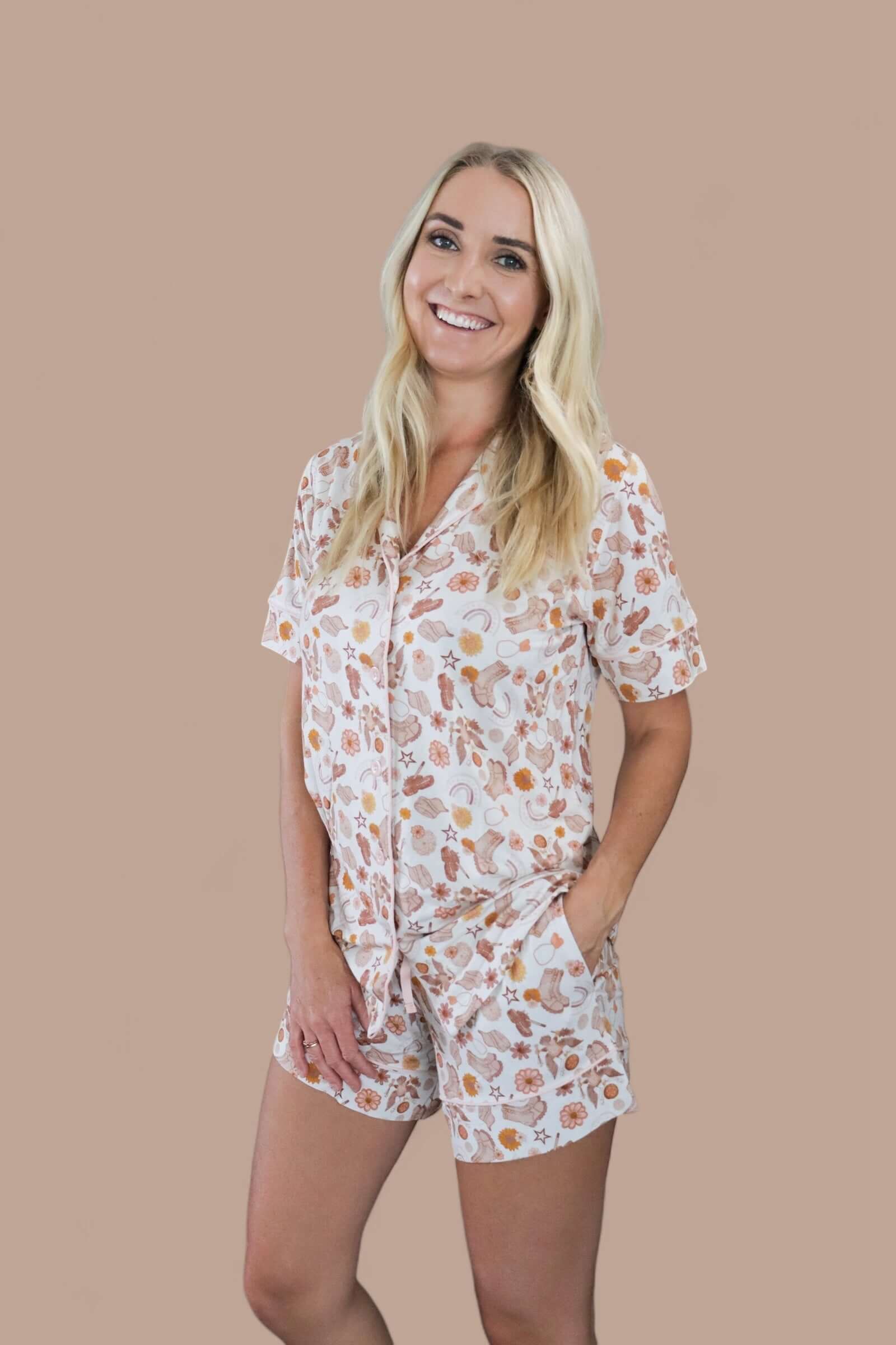 Flowers and Boots Women’s Dream Short Set | Milk & Baby