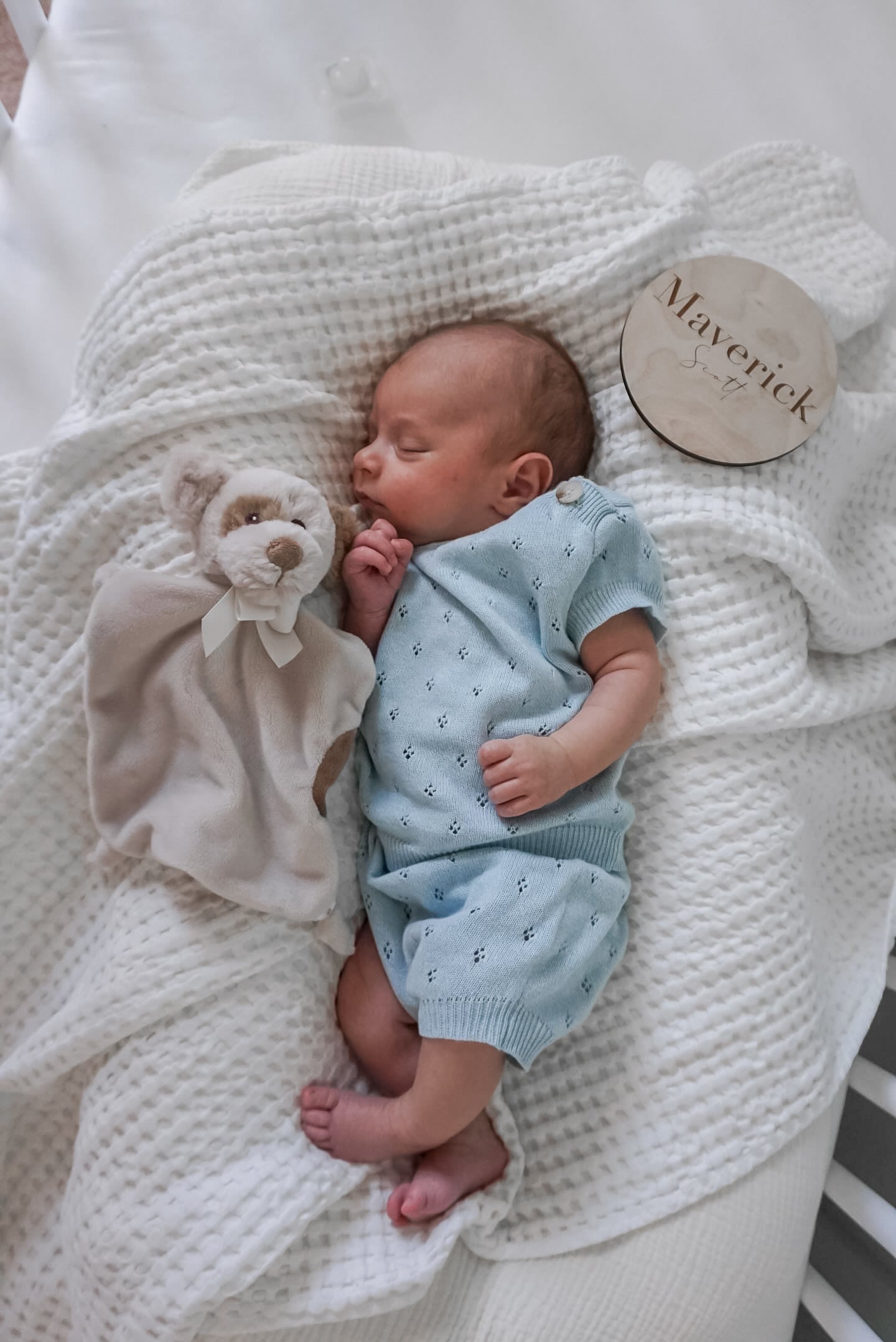 Luna + Luca Pointelle Set - Sky Blue | Milk & Baby