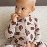 Football | Bamboo Zipper Pajamas