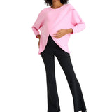 Let Loose Crossover Long Sleeve Maternity/Nursing Knit Top