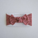 Peppermint Stripe Ribbed | Bamboo Head Wrap