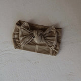 Linen Grid | Bamboo Head Wrap | Milk & Baby
