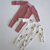 Santa Teddy | Bamboo Zip Pajamas