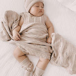 Luna + Luca Pointelle Baby Blanket | Heather Beige Milk & Baby