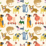 Soft & Stretchy Zipper Footie - Cats + Dogs | Milk & Baby