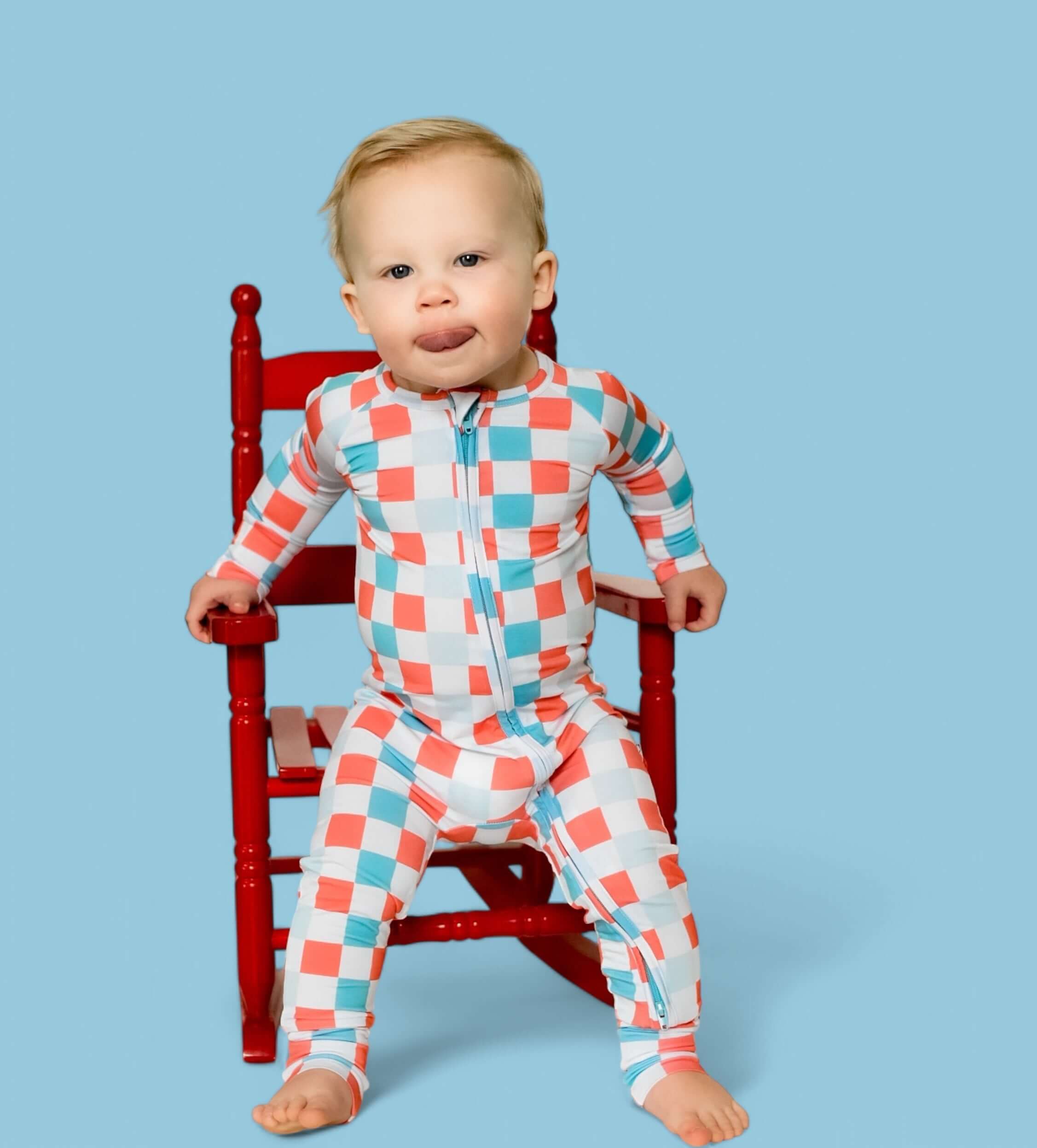 USA Checkers Dream Romper | Milk & Baby