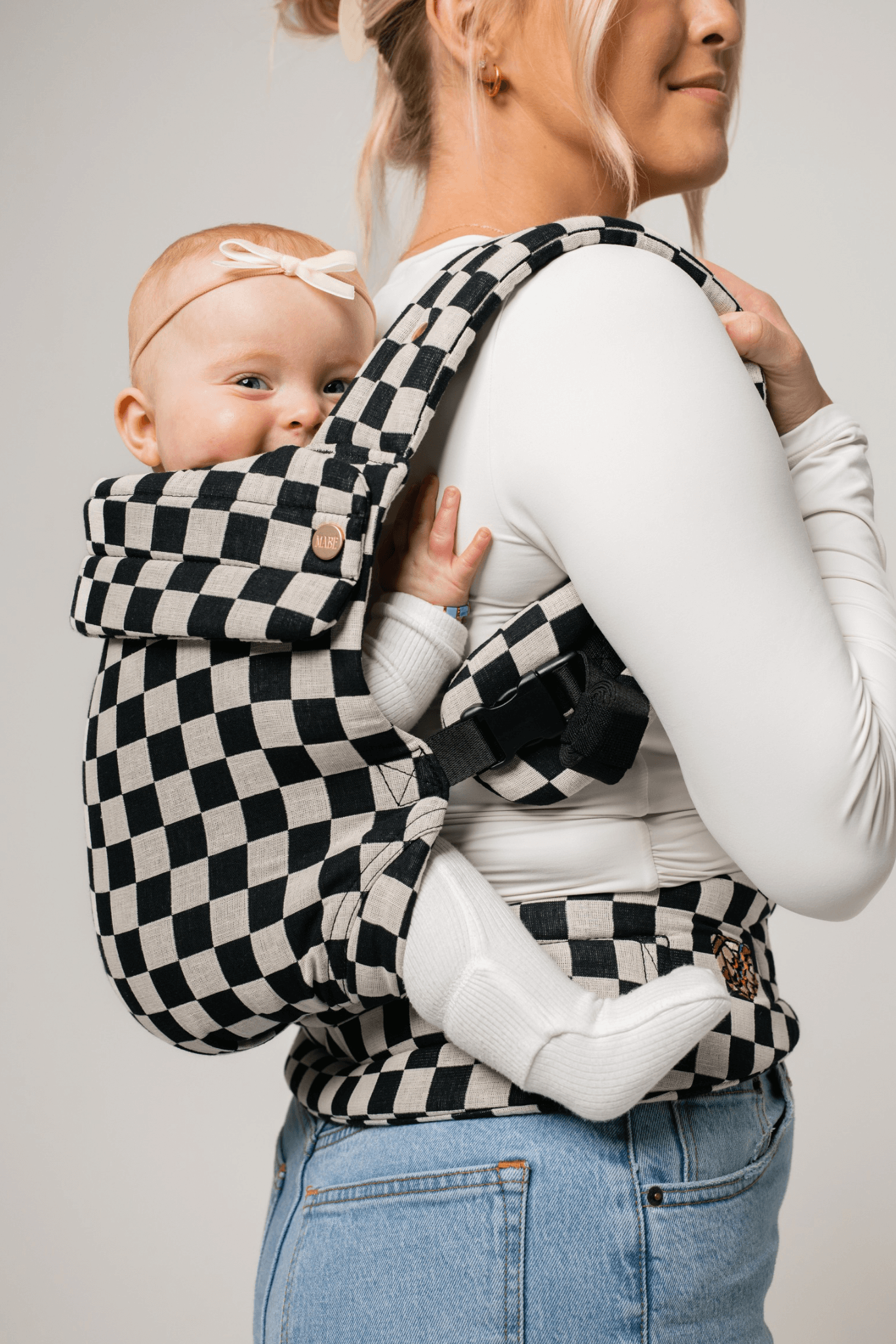 The Monarch Carrier - Ebony Check | Milk & Baby
