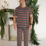 Holiday Stripe | Men's Short Sleeve Pajamas