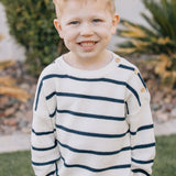 Navy Stripe Knit Sweater | Milk & Baby