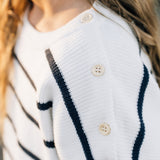 Navy Stripe Knit Sweater | Milk & Baby