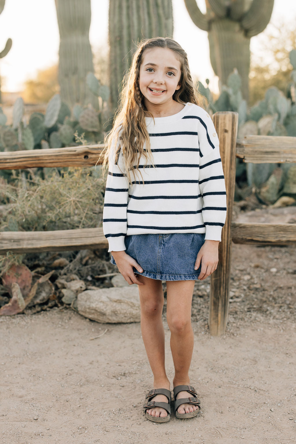 Navy Stripe Knit Sweater | Milk & Baby