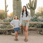 Navy Stripe Knit Sweater | Milk & Baby