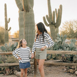 Navy Stripe Adult Knit Sweater | Milk & Baby