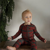 Christmas Plaid | Bamboo Zip Pajamas