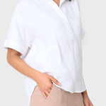 All Day Henley Cotton Gauze Top | Milk & Baby