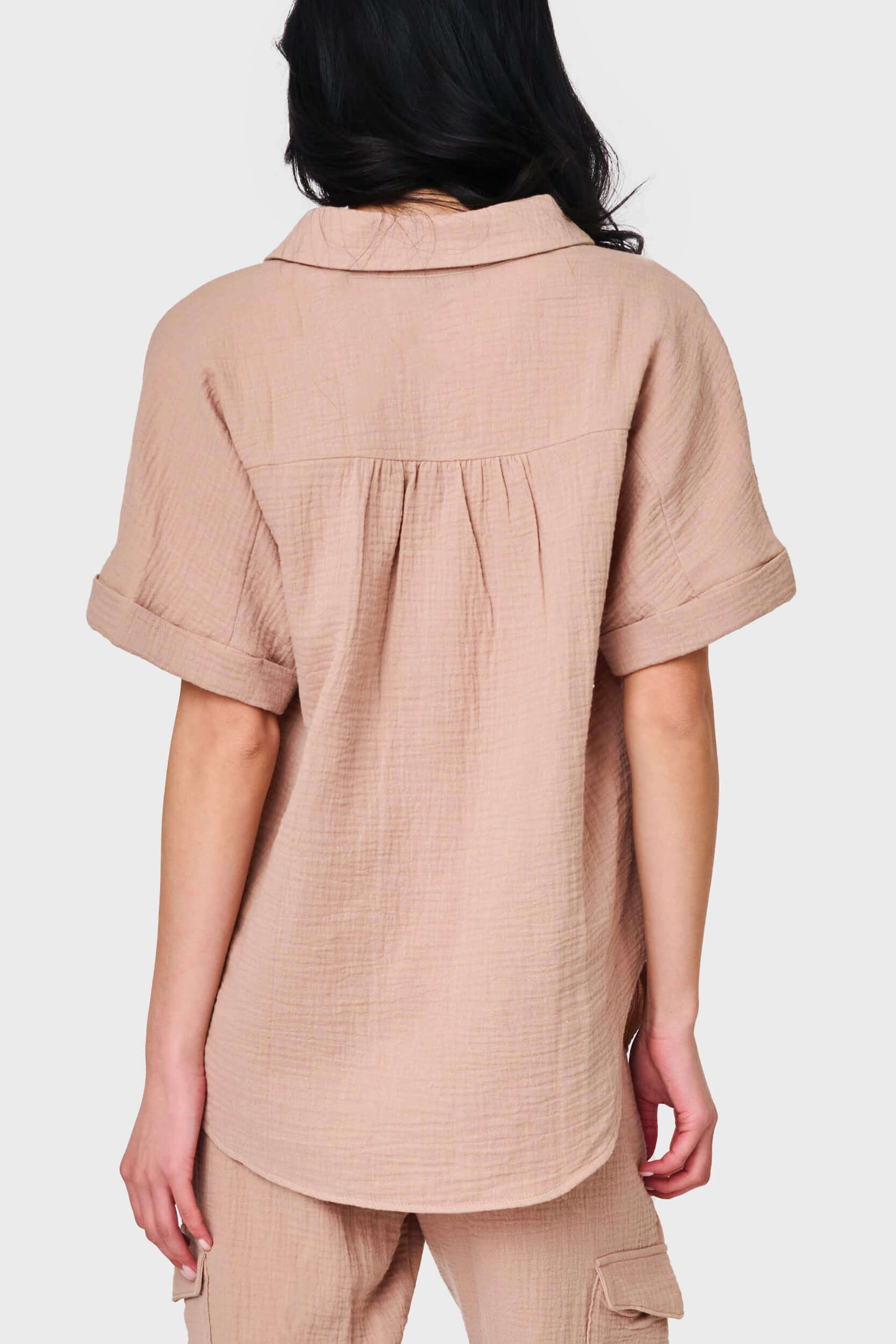 All Day Henley Cotton Gauze Top | Milk & Baby