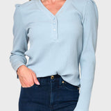 The Amelia Ribbed Henley | Milk & Baby