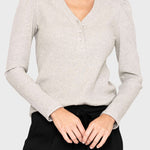 The Amelia Ribbed Henley | Milk & Baby