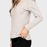 The Amelia Ribbed Henley | Milk & Baby