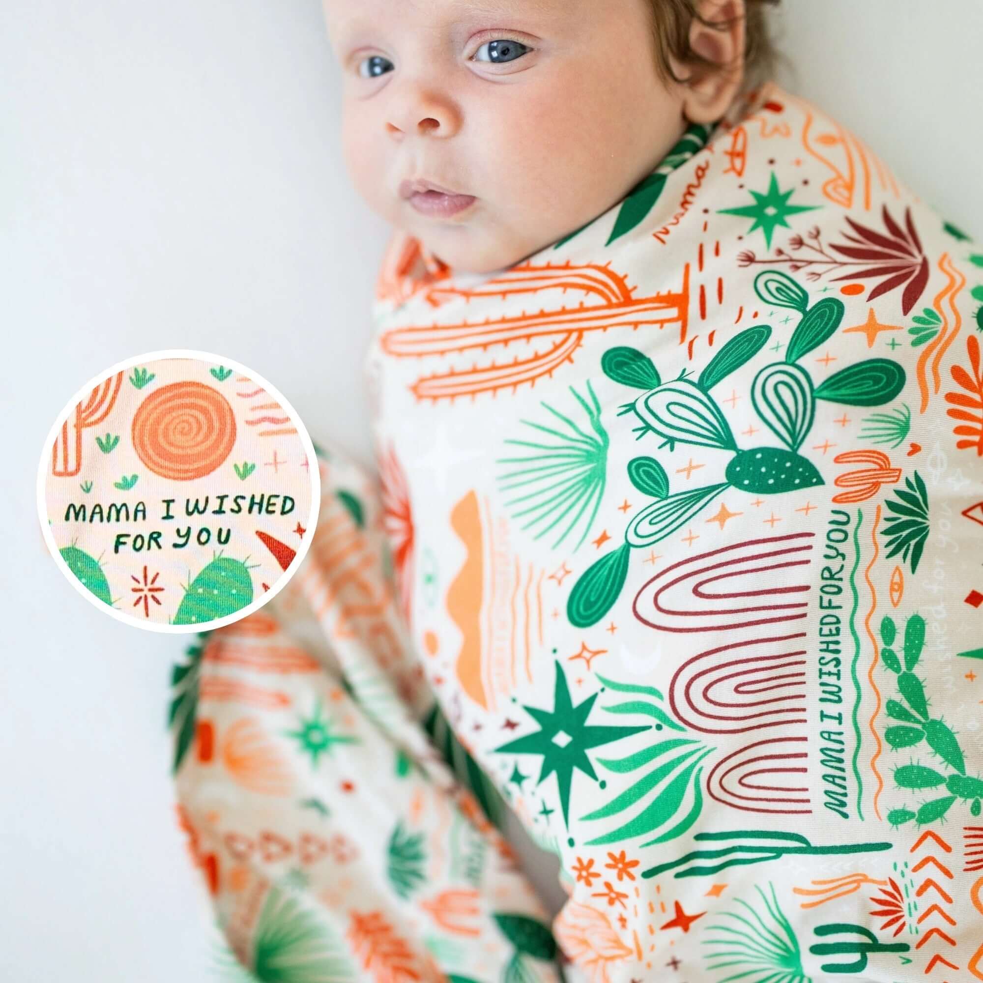 Desert Cactus Vibes | The Forever Swaddle Blanket | Milk & Baby