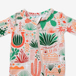 Desert Cactus Vibes | Bamboo Footless Onesie Romper | "Mama, I Wished for You" | Milk & Baby