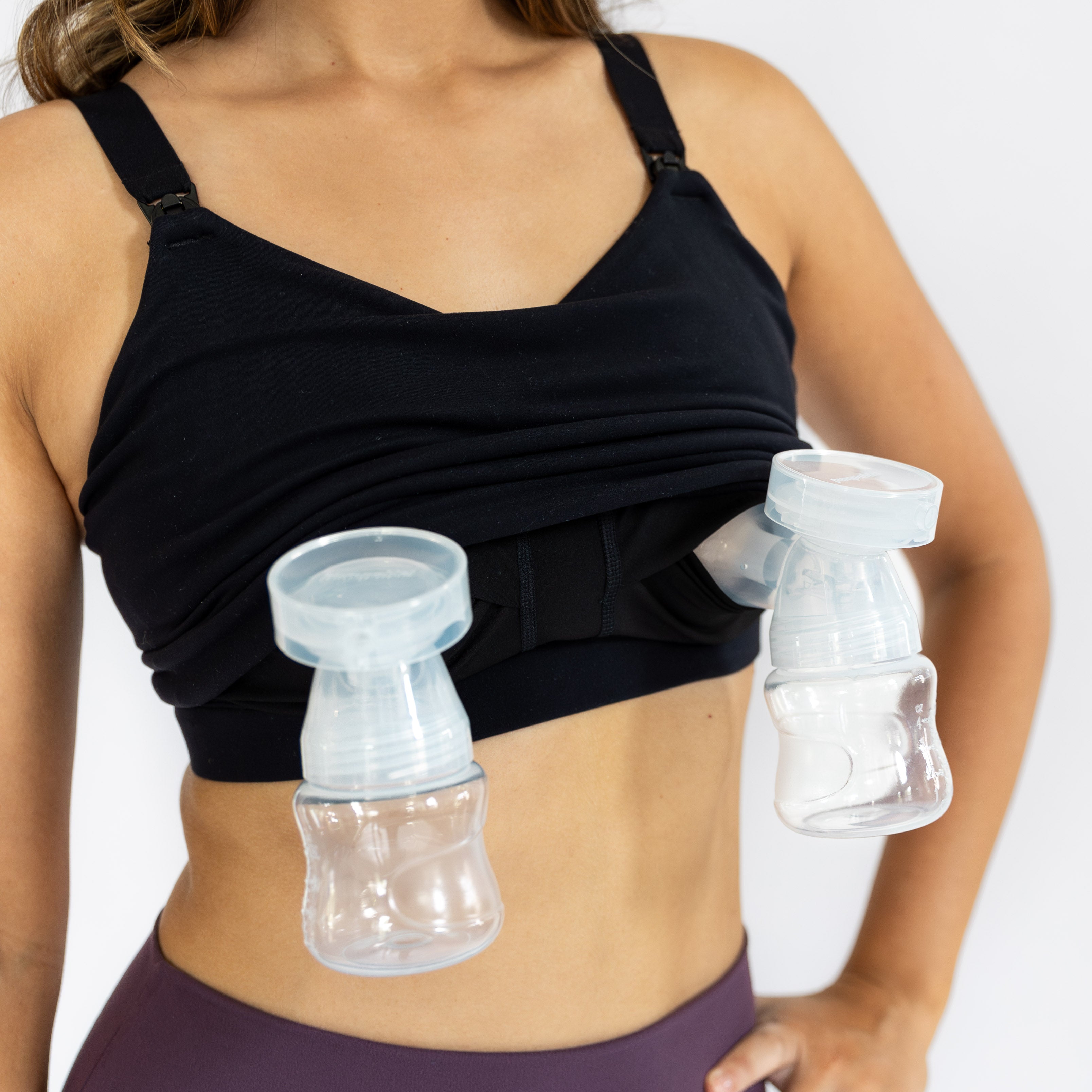 Cadence Nursing Pumping Bra Black back