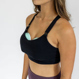 Cadence Nursing Pumping Bra Black lifestyle