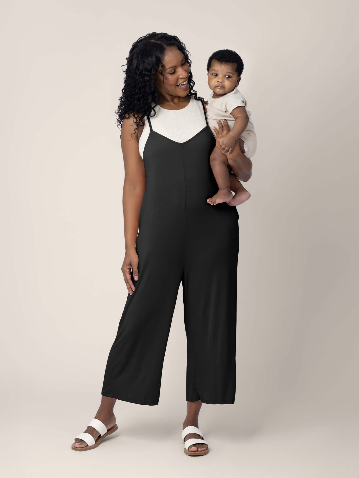 Charlie Maternity & Nursing Romper | Black | Milk & Baby