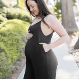 Charlie Maternity & Nursing Romper | Black | Milk & Baby