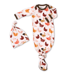 Cooped up & Cozy Knot Gown & Hat | Milk & Baby