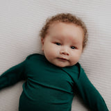 Forest Green Knotted Newborn Baby Gown