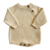 Chunky Purl Knit Romper | French Cream