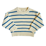 Chunky Knit Striped Sweater flat