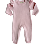 Classic Ruffle Jumpsuit Powder Pink flat