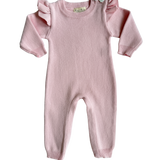 Classic Ruffle Jumpsuit Powder Pink flat