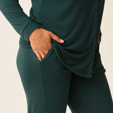 Clea Bamboo Long Sleeve Pajama Set | Evergreen | Milk & Baby