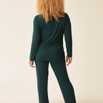 Clea Bamboo Long Sleeve Pajama Set | Evergreen | Milk & Baby