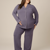 Clea Bamboo Long Sleeve Pajama Set | Granite