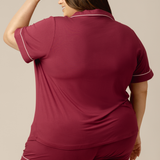 Clea Bamboo Short Sleeve Pajama Set | Deep Berry