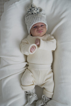 Luna + Luca Baby Rib Bodysuit | Cream | Milk & Baby