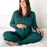 Clea Bamboo Long Sleeve Pajama Set | Evergreen | Milk & Baby