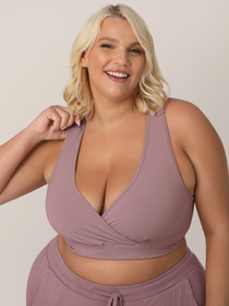 French Terry Racerback Nursing & Sleep Bra | Twilight | Milk & Baby