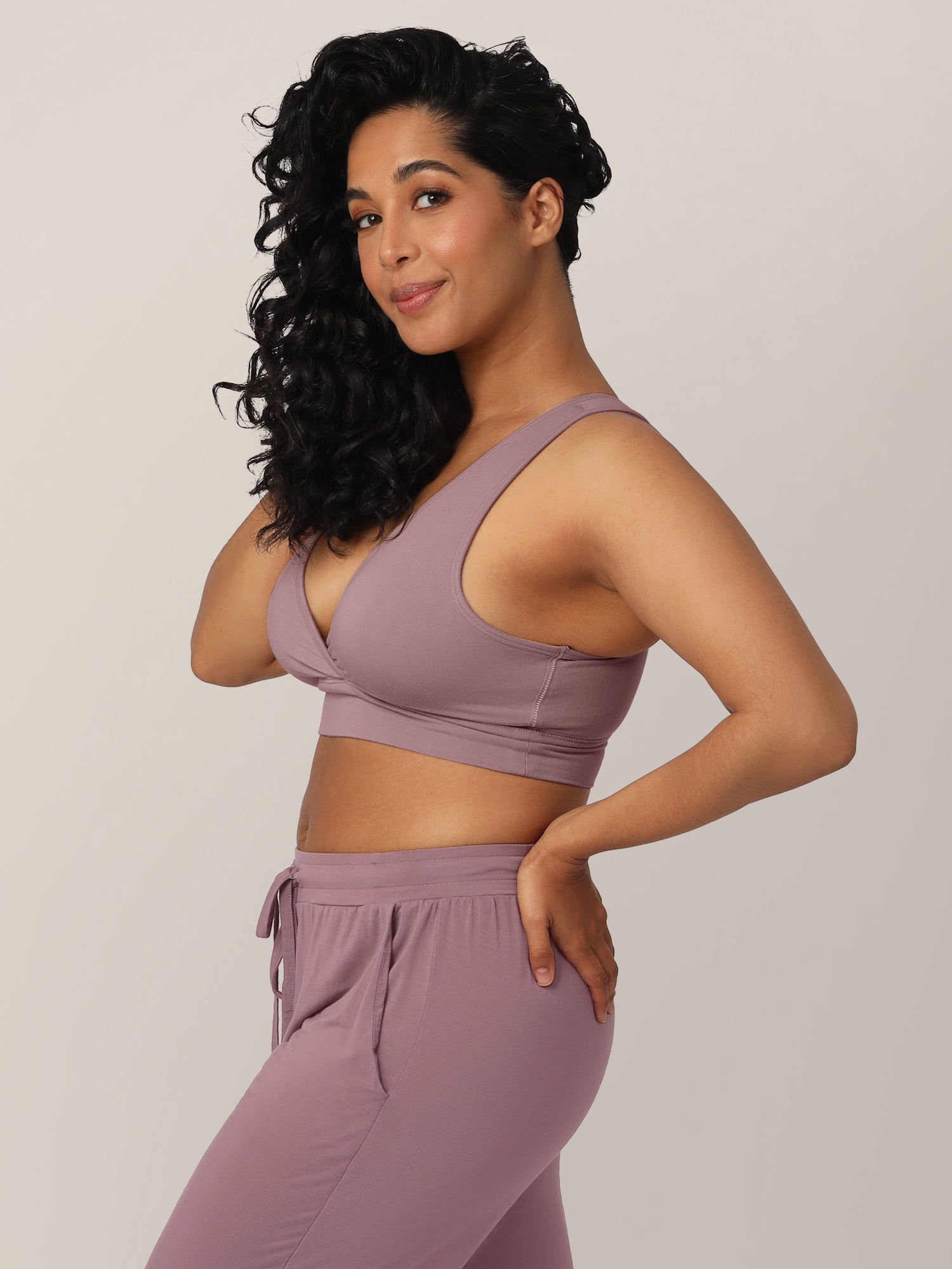 French Terry Racerback Nursing & Sleep Bra | Twilight | Milk & Baby