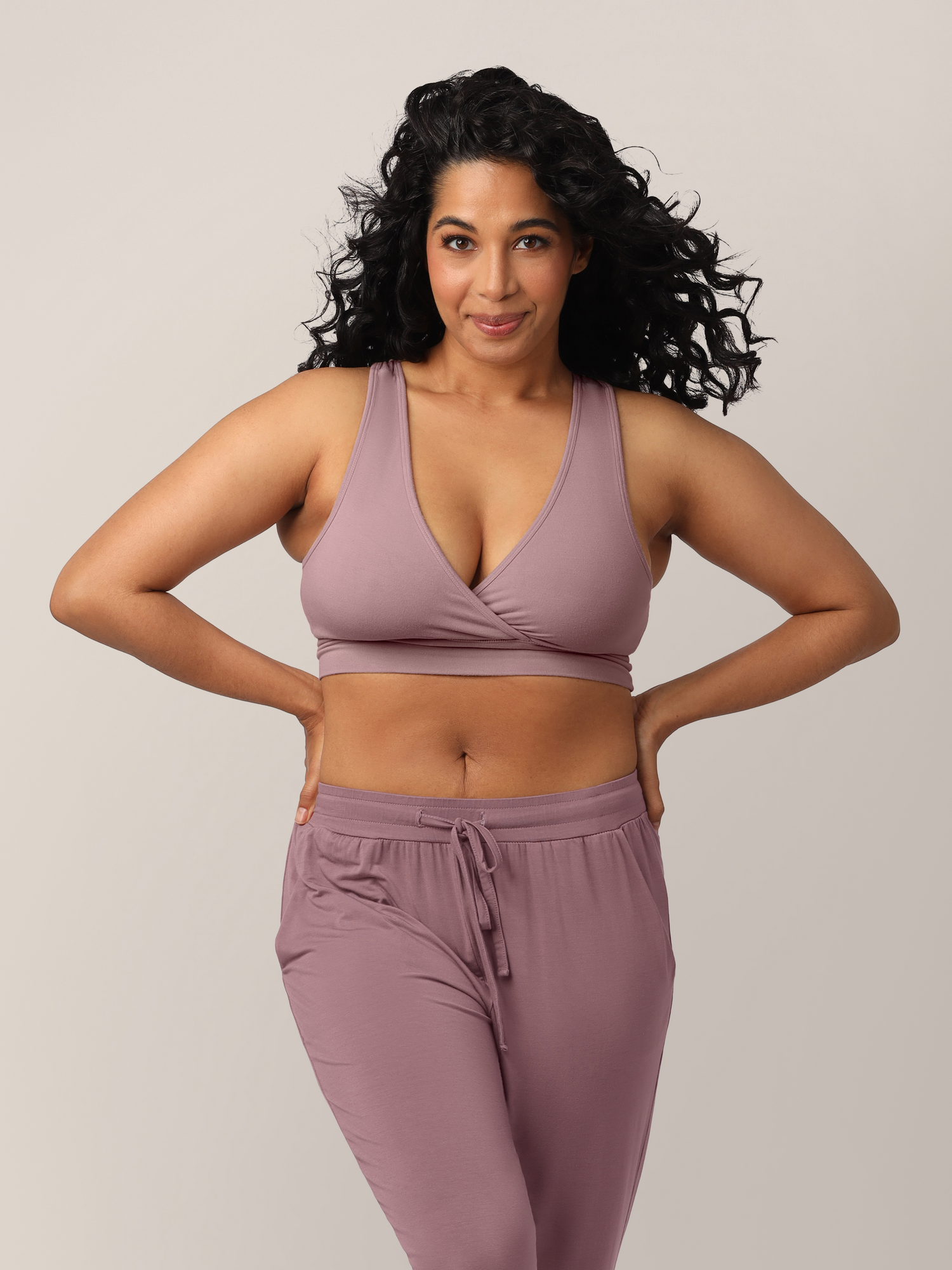 French Terry Racerback Nursing & Sleep Bra | Twilight | Milk & Baby